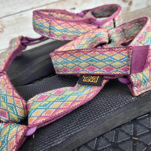 Teva Original Women's Size 8 Multicolour Universal Sport Sandals Straps Shoes - Picture 5 of 12